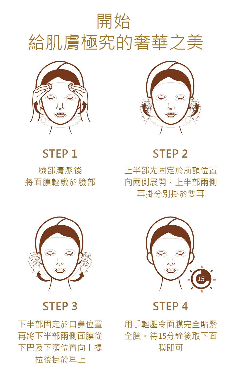 全脸。待15分钟后取下面