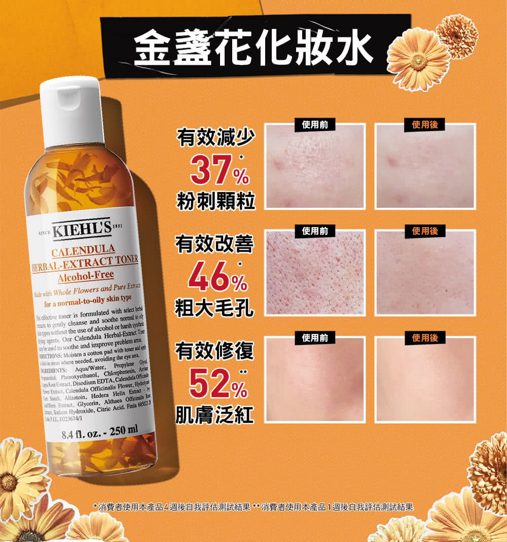 消费者使用本产品4周后自我评估测试结果  消费者使用本产品1周后自我评估测试结果