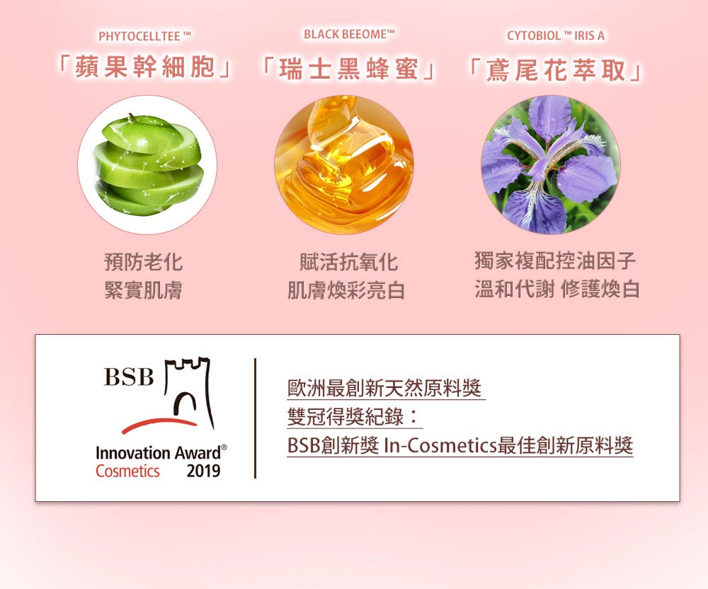 BSB创新奖 InCosmetics最佳创新原料奖