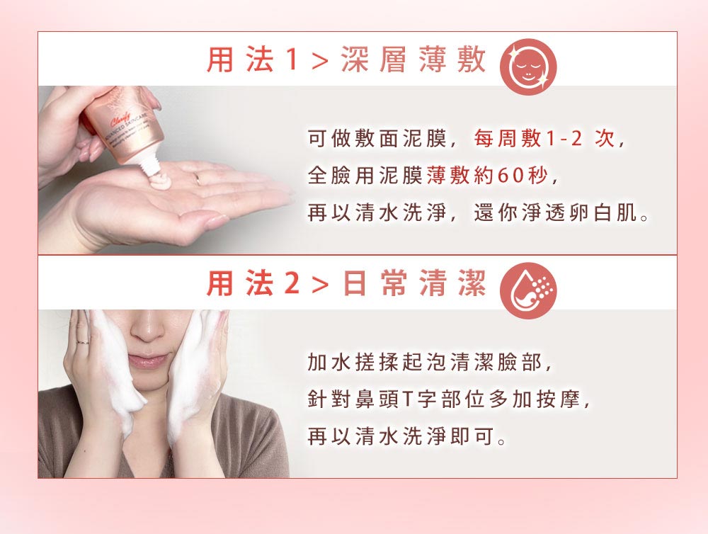 可做敷面泥膜,每周敷12 次,