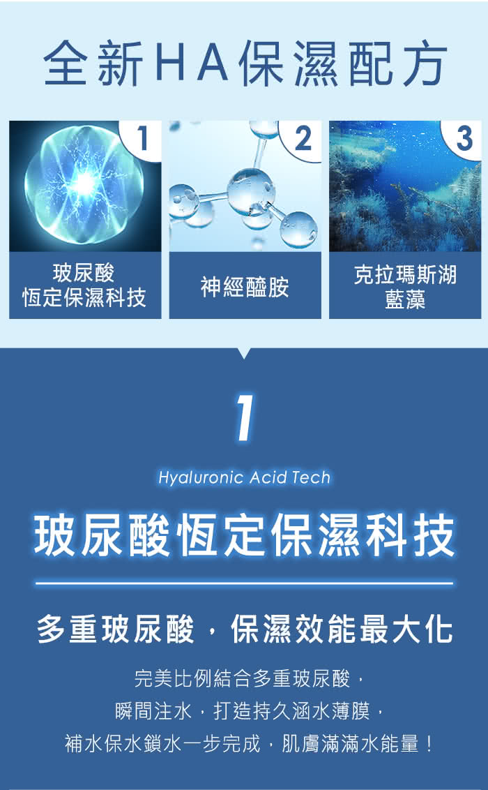 补水保水锁水一步完成,肌肤满满水能量