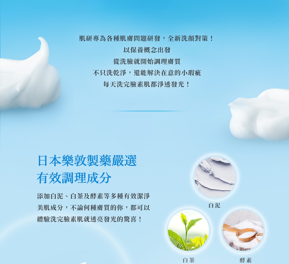肌研专为各种肌肤问题研发,全新洗颜对策