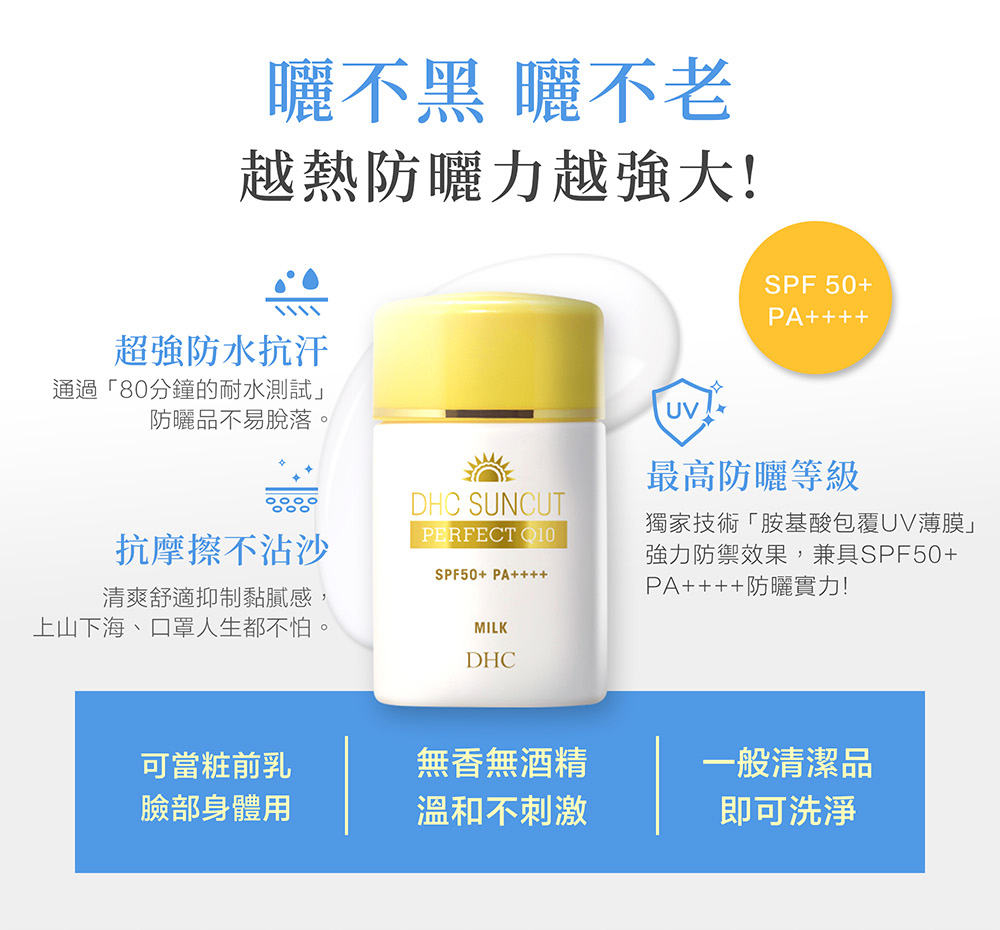 强力防御效果,兼具SPF50
