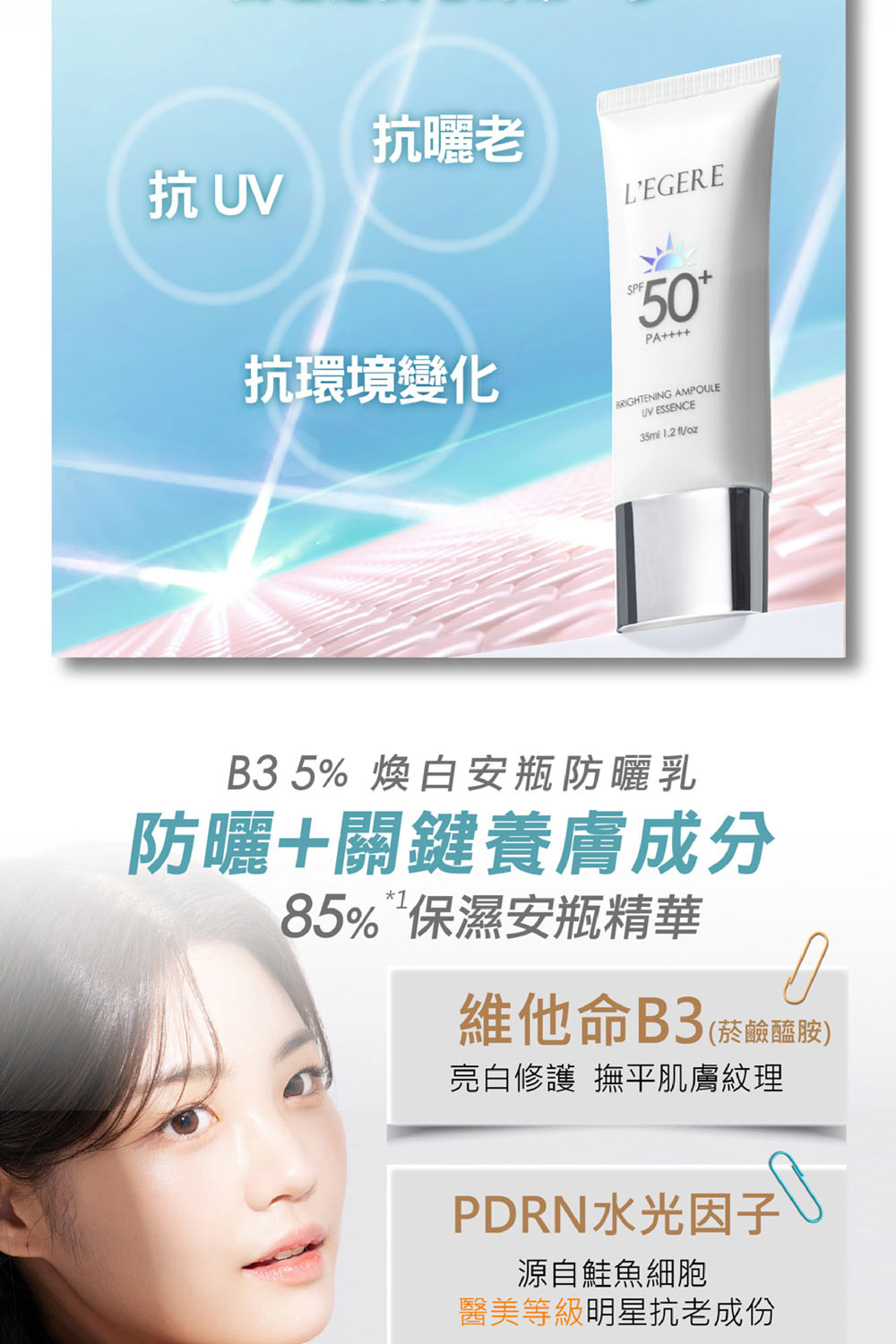 B3 5% 焕白安瓶防晒乳